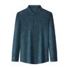 Spring and Autumn Cotton Wool High-end Long-sleeved Shirt Middle-aged Men's Business Casual Men's Wool Shirt Trend
