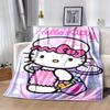 1шт. Hello Kitty Милый Розовый В Горошек Домашний Офис Уличный Плед Подарок На Все Сезоныz041749