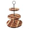 3-уровневая деревянная подставка для хранения яиц, многоцелевая подставка для лотков, подставка для кексов