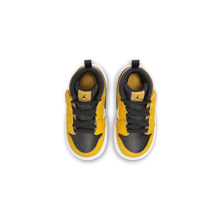 Jordan Air Jordan 1 Mid Alt Vintage High top Basketball Shoes Black Yellow Infant And Toddler AR6352-701