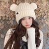 Women's Woolen Beanie with Ear Protection and Plush Lining - Ideal for Big Head Circumference, Small Face, Autumn/Winter