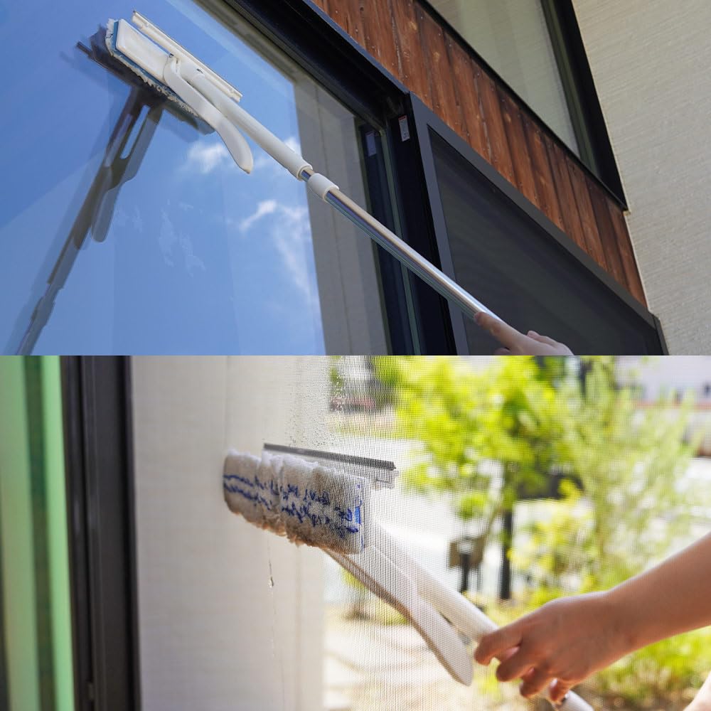 Оконный скребок Azuma Easy Squeeze Wiper 24F Ручка для протирки Очистка окон Микрофибровые волокна щетки Не требует моющих средств Моется только водой Стекло