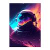 Неоновый космонавт в космосе, дикое пламя, фэнтезийный пейзаж, холст, картины, настенные художественные постеры и принты, домашний декор для гостиной, картина