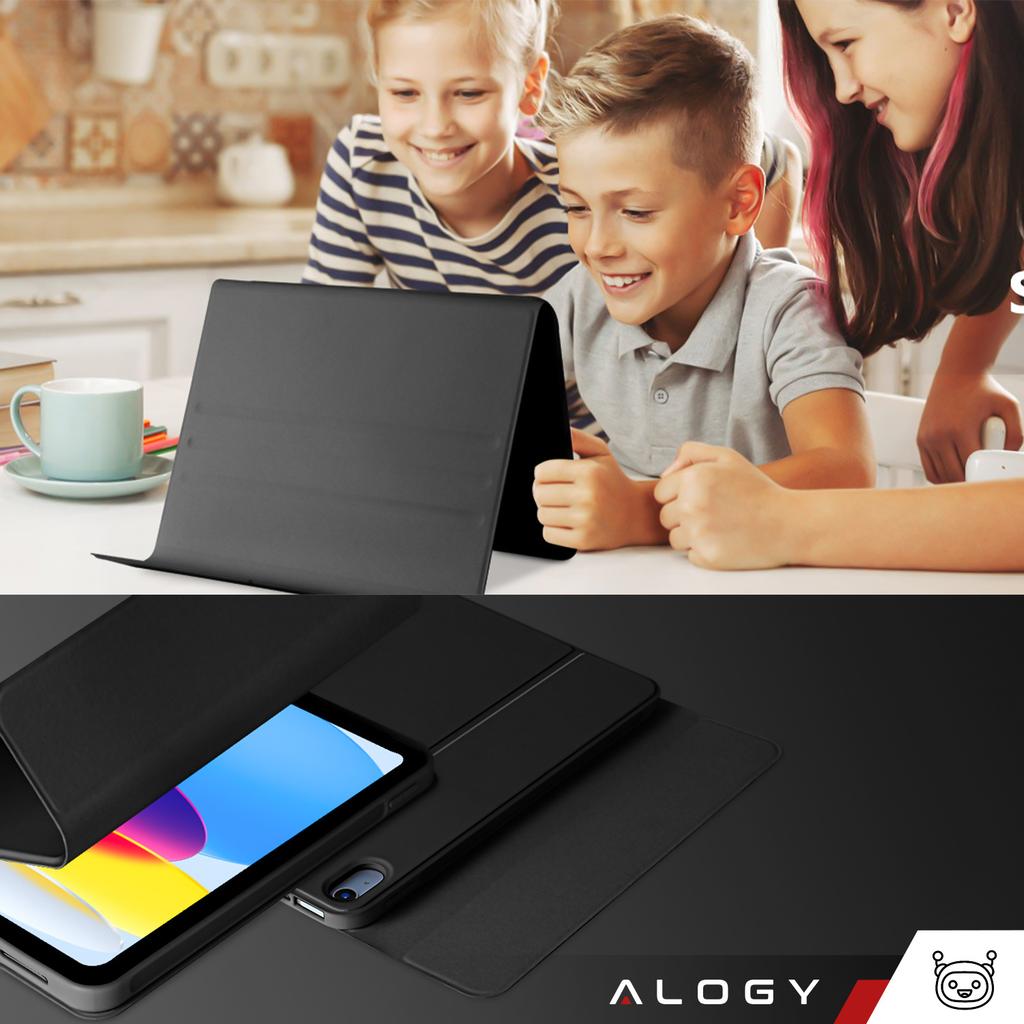 Защитный чехол с беспроводной клавиатурой Alogy Keyboard Case с местом для стилуса для Apple iPad 10.9 2022 Черный + Стекло