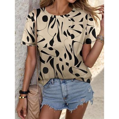 Женская футболка с рисунком Doodle Daily Weekend с 3D-принтом, с короткими рукавами, модный топ с воротником-моряком, летняя и весенняя футболка Harajuku для девочек