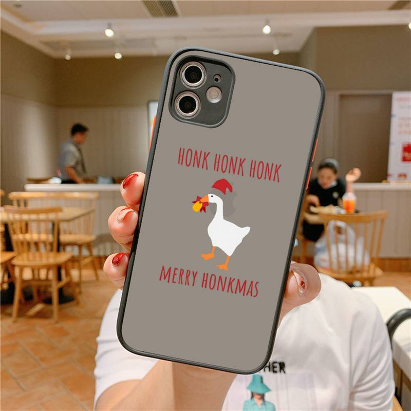 Duck Goose Game Phone Case for iPhone X XR XS 7 8 Plus 11 12 13 pro MAX 13mini Translucent Matte Case