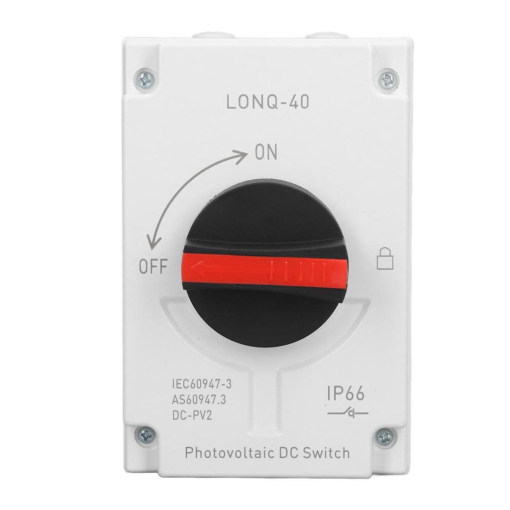 PV Solar Disconnect Switch IP66 Waterproof PV DC Switch for RV Ship DC1200V 32A 4P