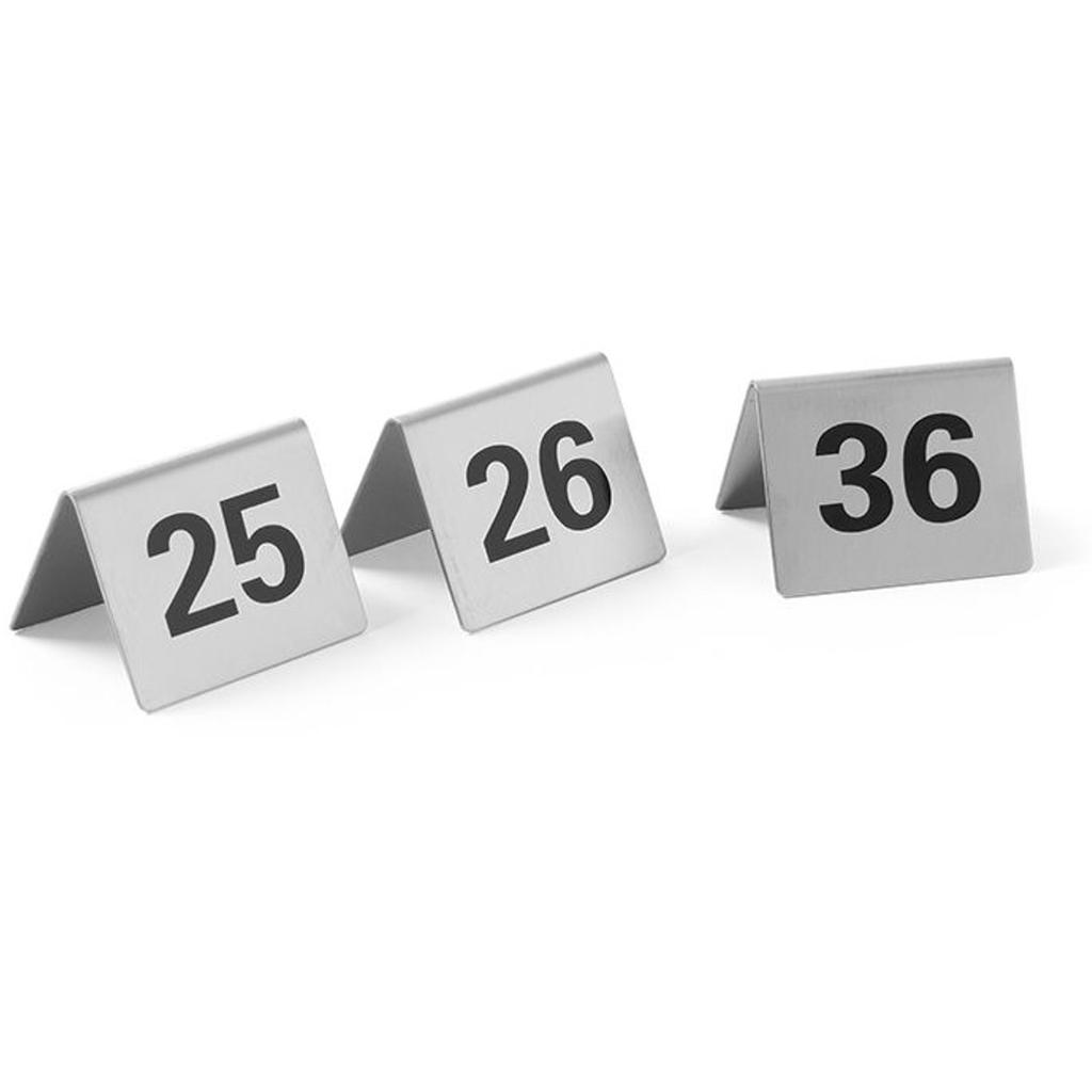 Information plate TABLE NUMBER 2536 stainless steel set of 12 Hendi 663868