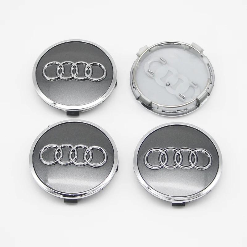 4Pcs 4F0601165N 60-135mm ABS Wheel Hubcap Cover For Audi Q7 Q5 Q3 A6 C7 A7 A5 A4 B9 A3 8V 8P Rim Replacement Tuning Accessory