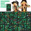 10/20pcs Kids Cartoon Tattoo Fluorescence Stickers Halloween Carnival Party Night Light-up Decorative Sticker Toy Gift for Girl