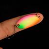 Glow Spoons Lures Metal Hard Baits for Trout Bass UV Luminous Fishing Baits with Single Hook Underwater Artificial Baits
