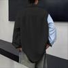 INCERUN Свободные мужские повседневные рубашки с воротником-лацканом, длинным рукавом, в полоску, пэчворк, топы