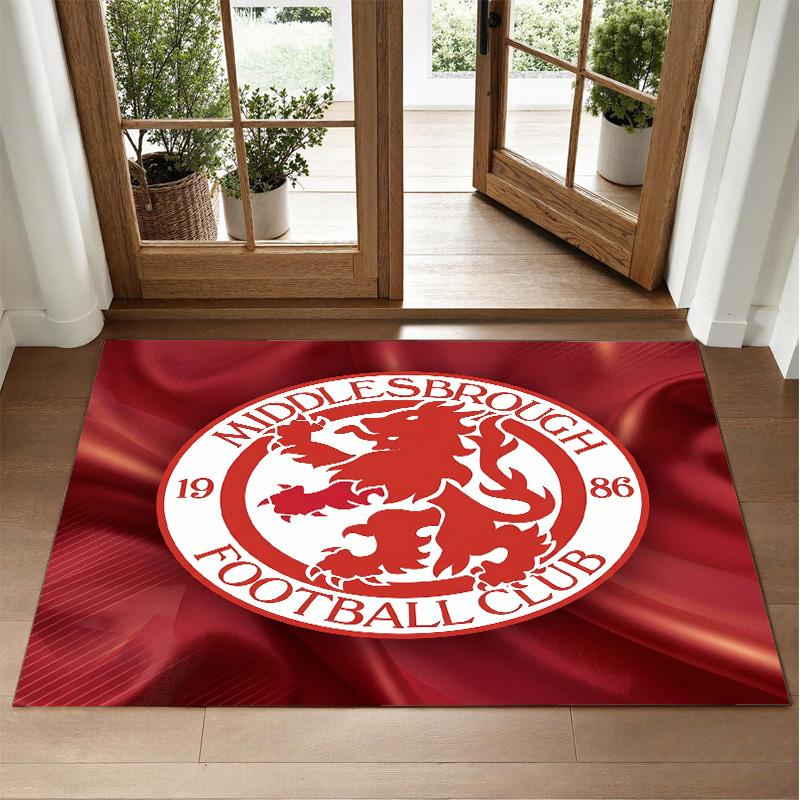 Middlesbrough Design Crystal Velvet Rug Soft Decorative Mat for Bedroom Entrance