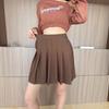 Юбка плиссе в стиле колледжа для женщин Летняя белая короткая юбка Японская юбка А-силуэта с высокой талией, облегающая, большого размера