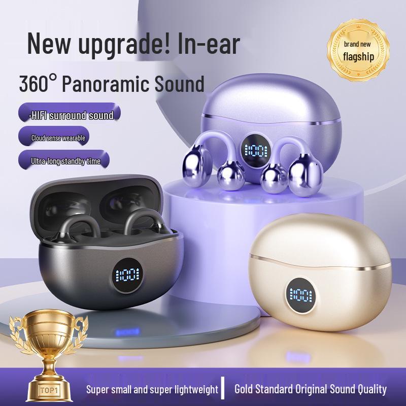 Bluetooth 6.0 Умное шумоподавление Накладные беспроводные наушники-клипсы с длительным временем работы от аккумулятора