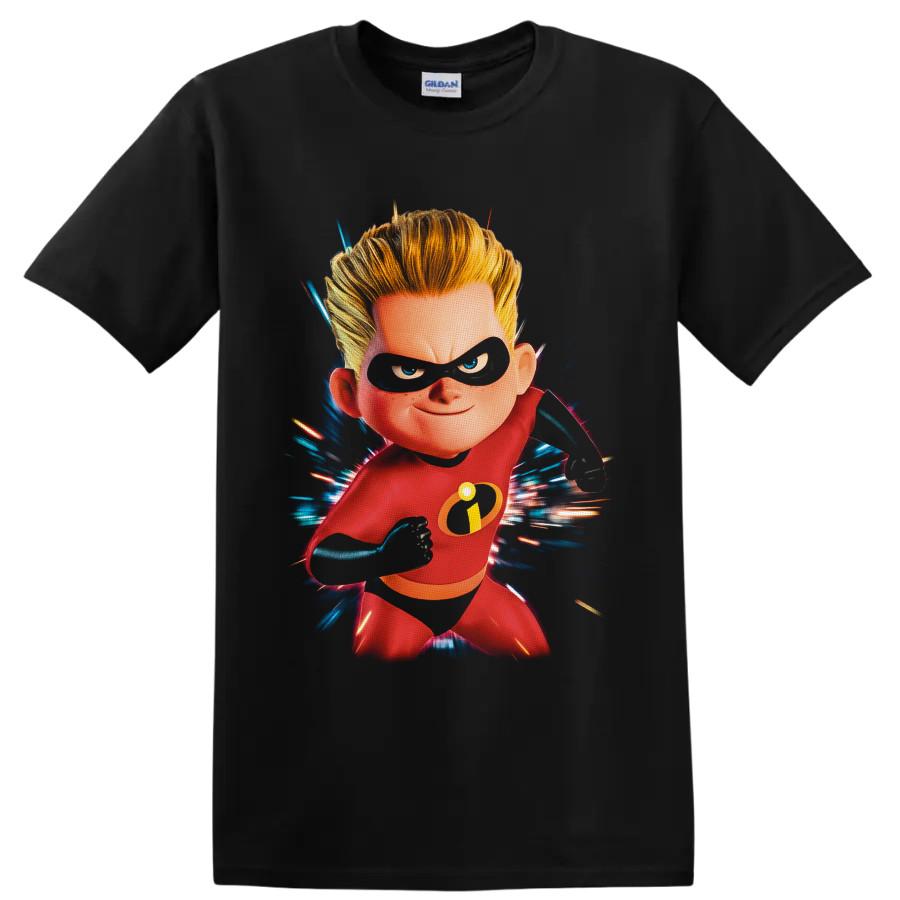 Dash Parr Superhero T Shirt w/ Red Suit Speed Burst Cartoon Movie Graphic Tee