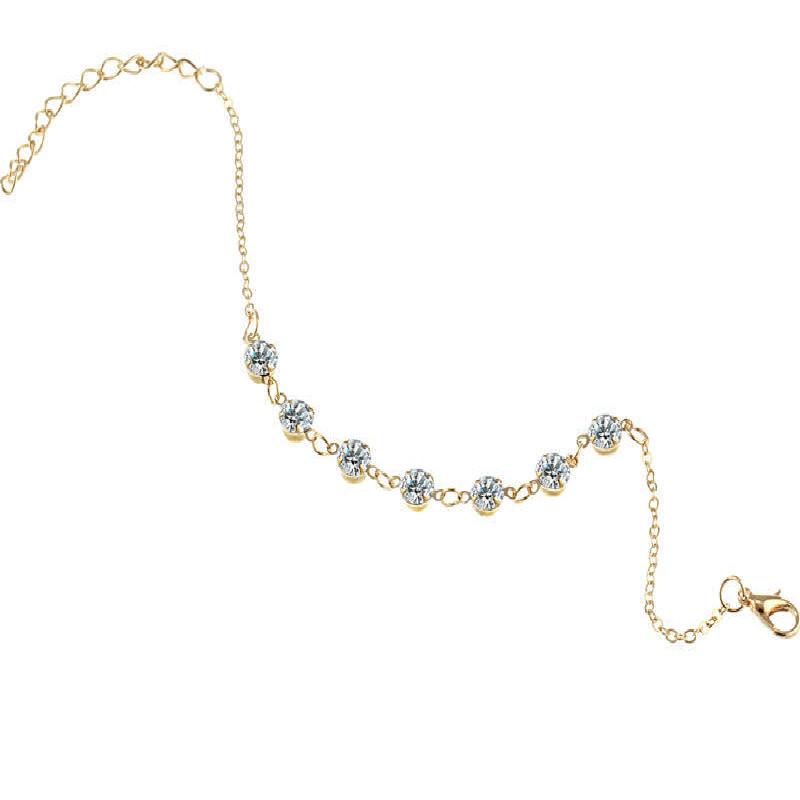 Изящный браслет на ногу из циркония