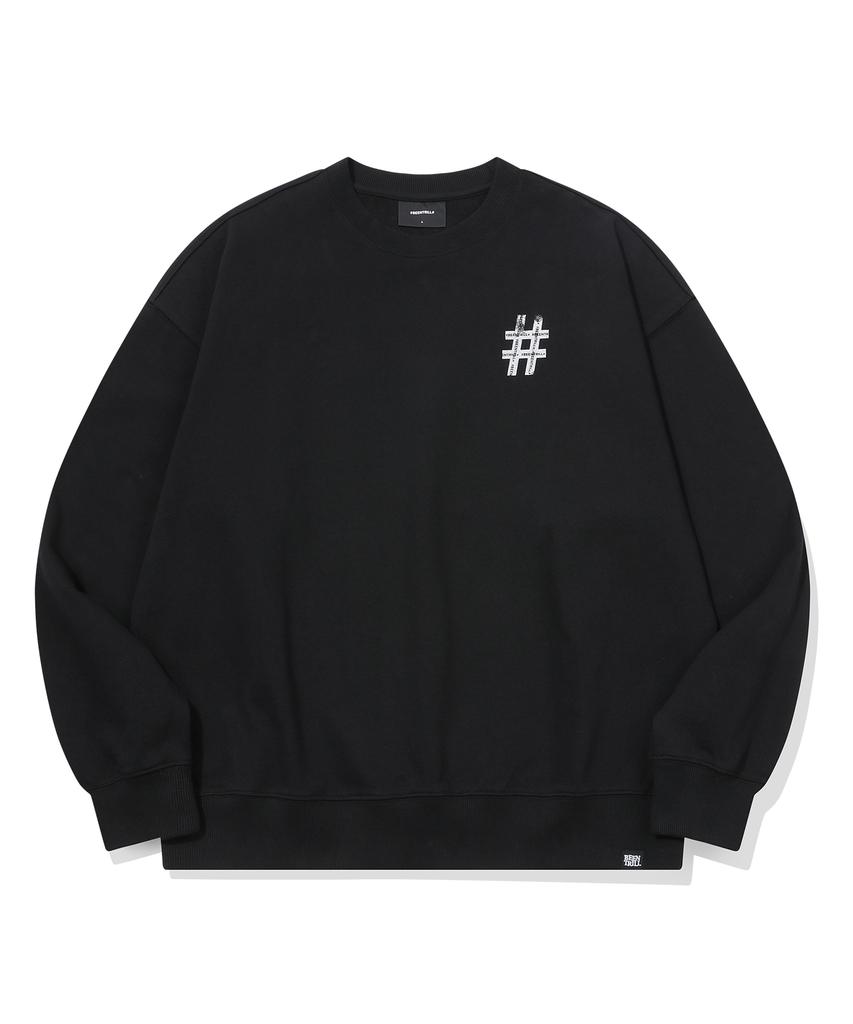 Свитшот BEENTRILL Bny с трафаретной росписью (черный)