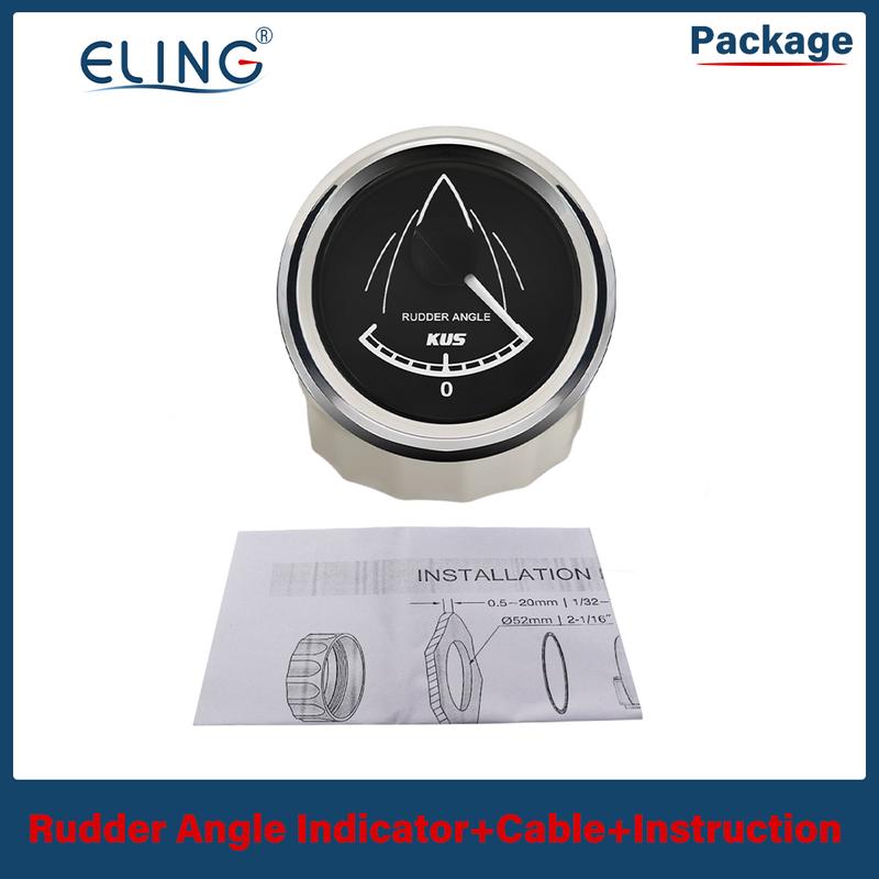 KUS Universal 52mm Marine Rudder Angle Indicator Gauge with Red Yellow available Backlight 12V 24V