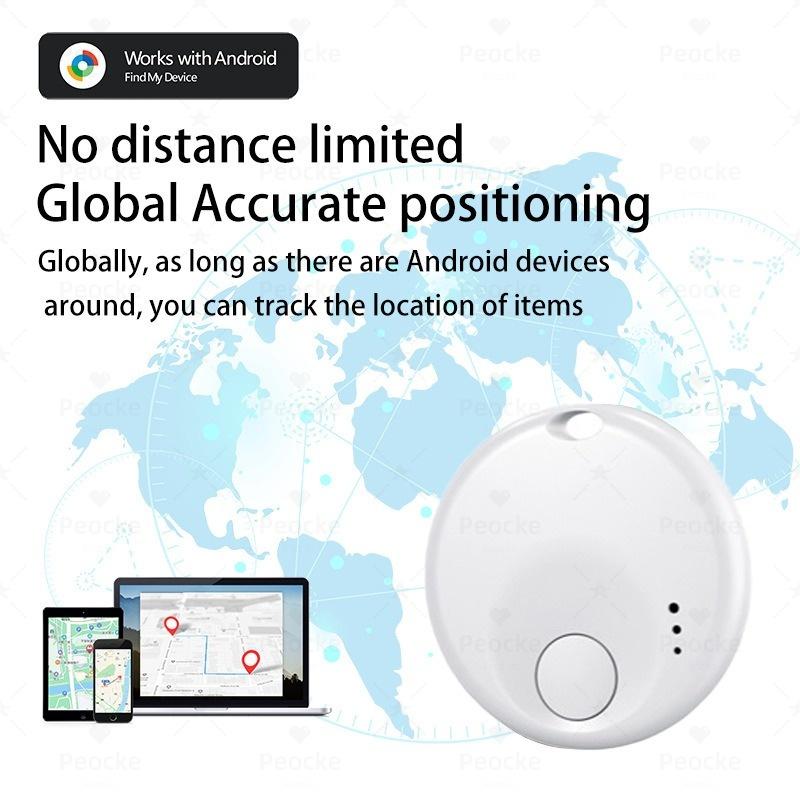 1-4 шт. Умная метка местоположения Android Поиск потерянных предметов Bluetooth-локатор GPS-трекер Для питомца ключей Работает с Google Find Hub