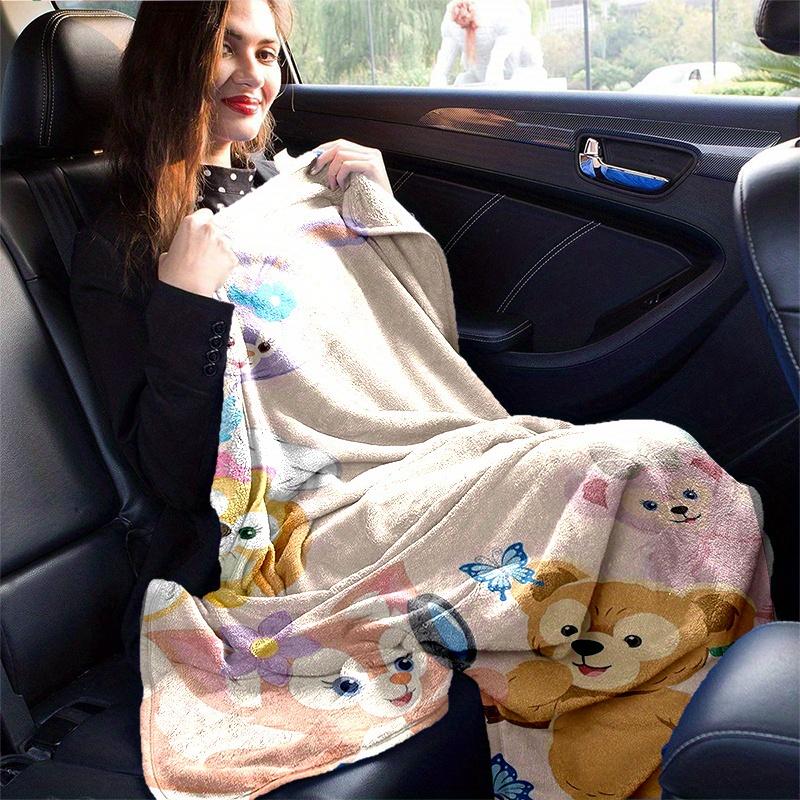 1pc, Duffy and Friends (3) Cozy Flannel Throw Blanket, Perfect Gift for Bedroom, Living Room, Travel, Camping, Car, Beach, Office Naps, Ideal Sofa Bla