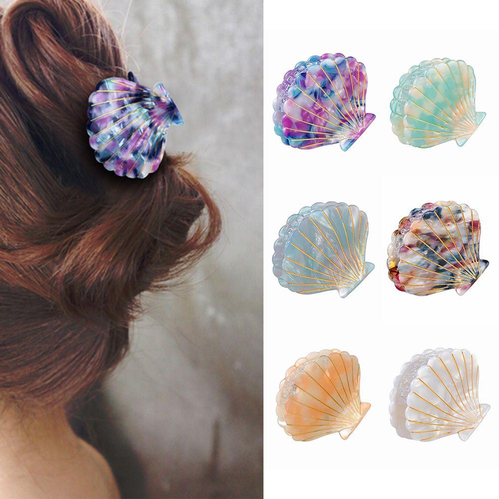 Заколки для волос Заколки для хвостиков Женские аксессуары для волос Акриловые заколки для волос в форме ракушки Заколки для волос в форме ракушки