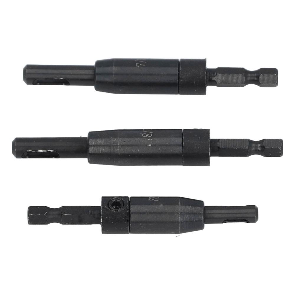 3 PCS Hex Shank Hinge Drill Bit Center Hinge Drill Bit Cabinet and Door Hinge Installation