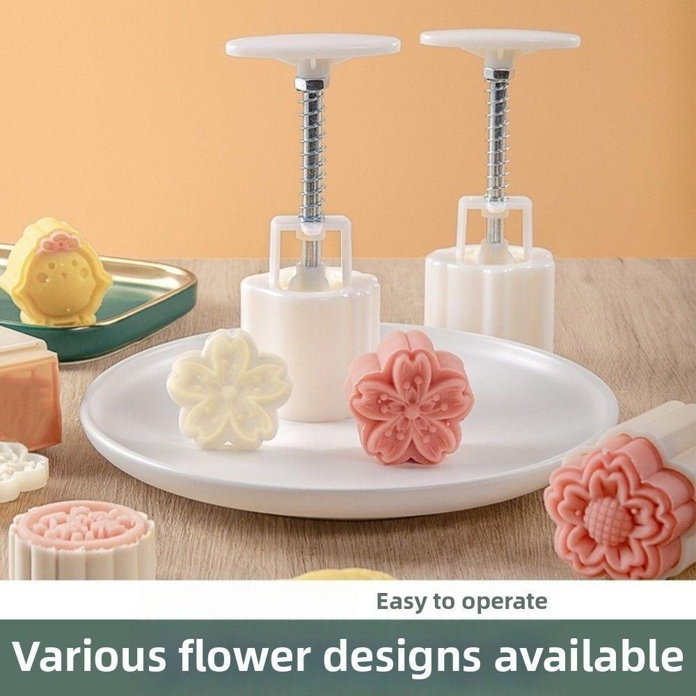 3D Pattern Pastry Baking Model Flower Shaped DIY Cake Mold Easy Clean Cookie Stamps Kitchen Baking