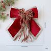 Soft Velvety Fabric Bowknot Christmas Tree Ornament For Mantels Wedding Festival Celebration Decoration