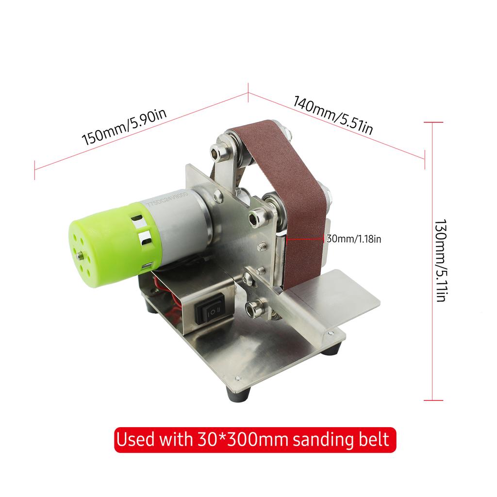 Belt Sander Electric Sanding Polishing Grinding Machine 7   Speed with 10 Sanding Belts for Polishing Wood Acrylic Metal (Belt Size: 30*33