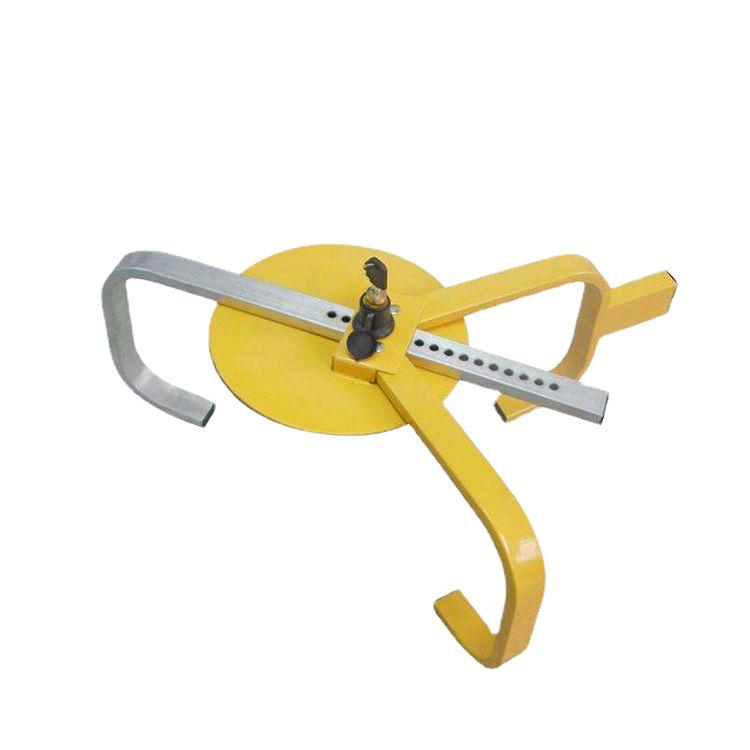 Thickened Anti-theft SUV Wheel Lock with Suction Cup and Three-pronged Clamp
