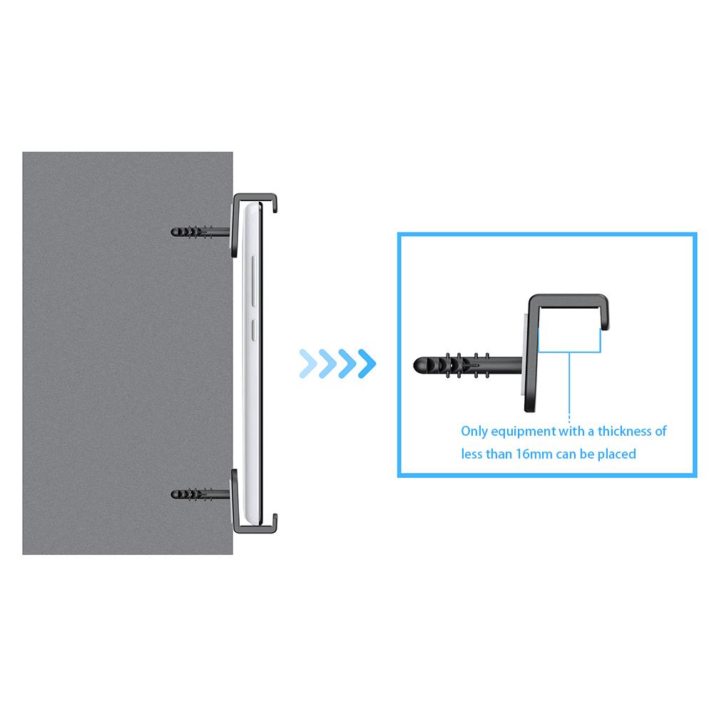 2 шт. Настенное крепление для планшета, фиксируемое клеем или винтовым стабилизатором, держатель для планшета/мобильного телефона/электронной книги/пульта дистанционного управления