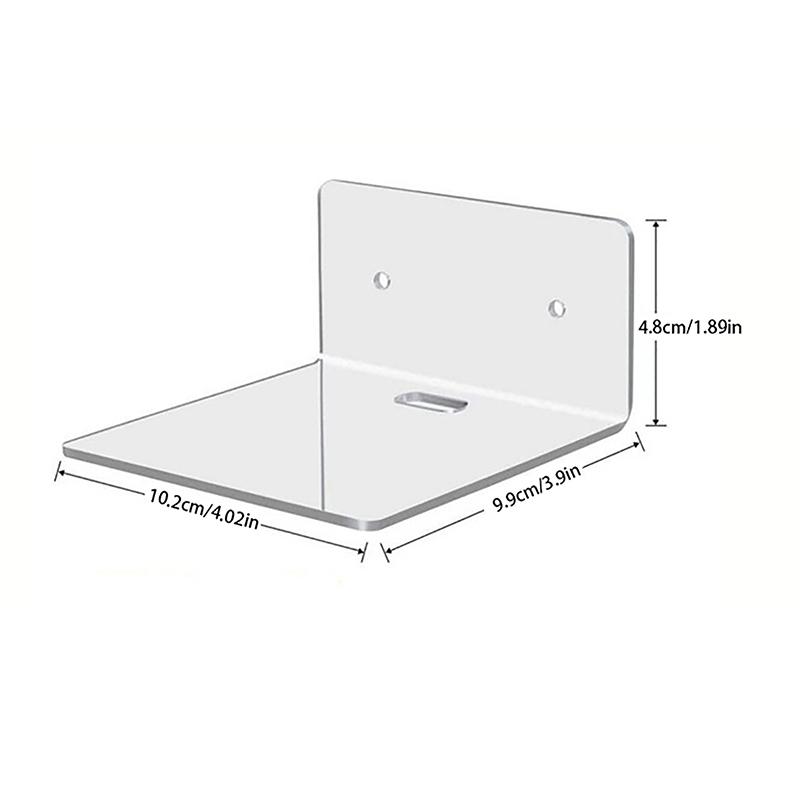 1Pc Acrylic Floating Shelves Wall Shelves Small Clear Shelf Display Ledges Hanging Shelves For Smart Speaker Action