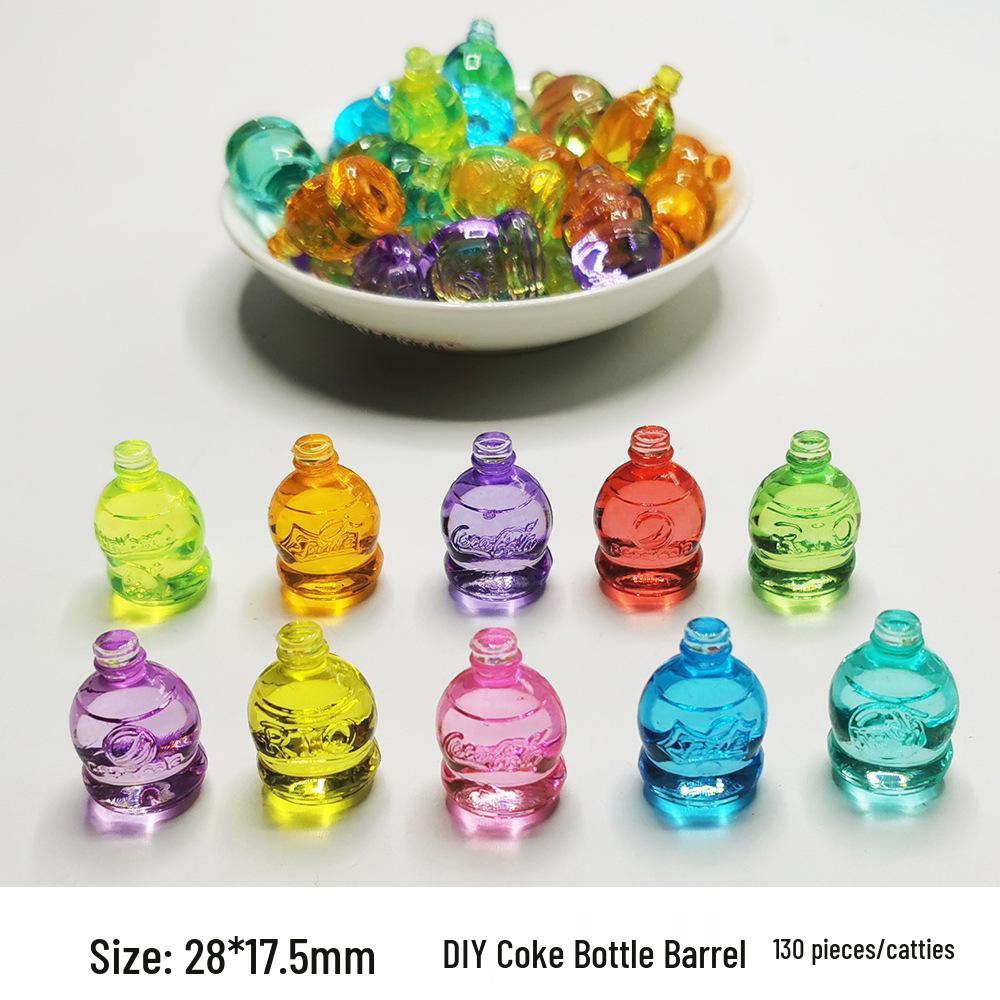 Colorful Mini Acrylic Milk Bottle Cartoon Ornaments - Cute Handmade DIY Decorative Accessories