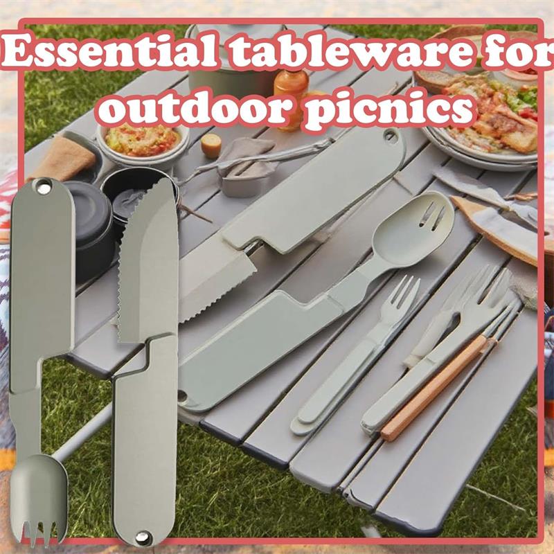 Camping Eating Utensils Set,Kopak Utensil Set,2 in 1 Camping Eating Utensils Set
