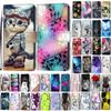 Fashion Leather Flip Phone Case For Iphone 13 12 Pro Max Personalized Painted Wallet Card Holder Stand Book Cover 12pro 13pro