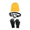 3 Piece Set Accessories Adult Steampunk Goggles Glasses Yellow Hat Black Gloves Women Halloween Party Set