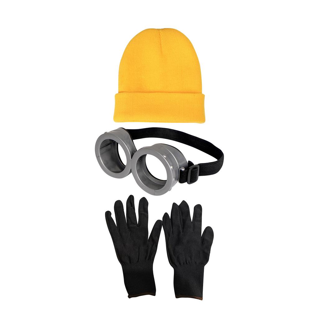 Набор из 3 предметов, аксессуары для взрослых, очки в стиле стимпанк, желтая шляпа, черные перчатки, женский комплект для Хэллоуина