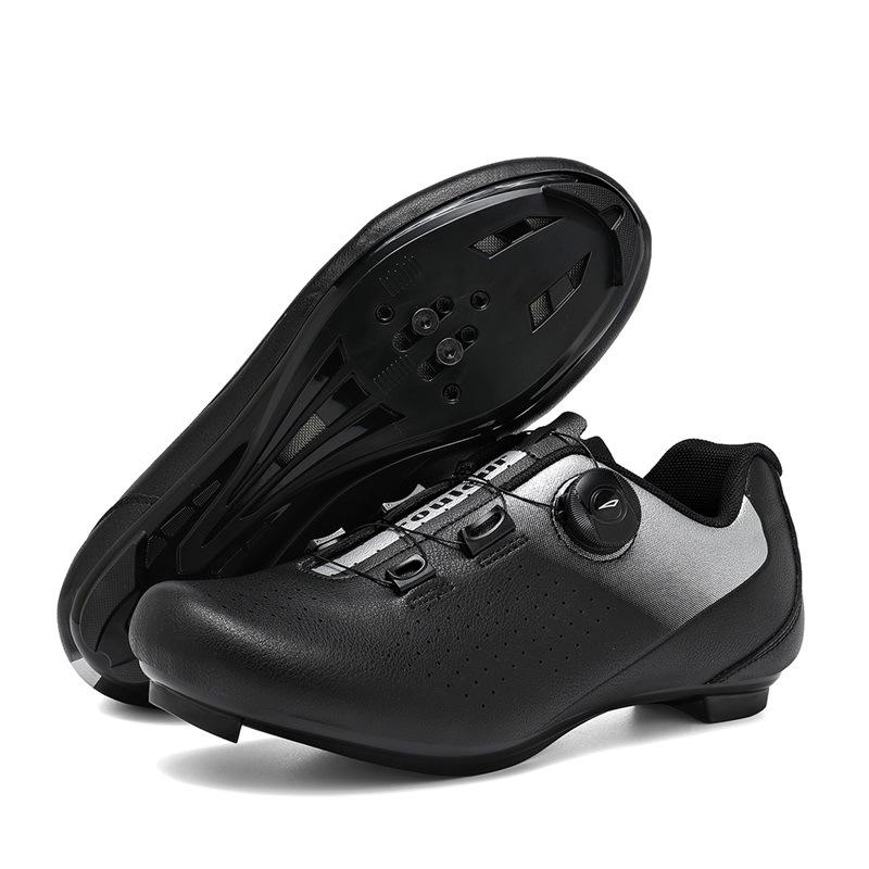 Single buckle road car lock shoe set breathable unlocked cycling shoes flat-soled power bicycle shoes