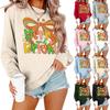 Women's Loose Comfortable Casual Fashionable Character Printing Round Neck Long Sleeved Sweatshirt