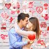36 Pcs Valentine's Day Hanging Swirl Decorations Set,Happy Valentines Day Party Hanging Love Heart Foil Ceiling Swirl Decorations for Wedding