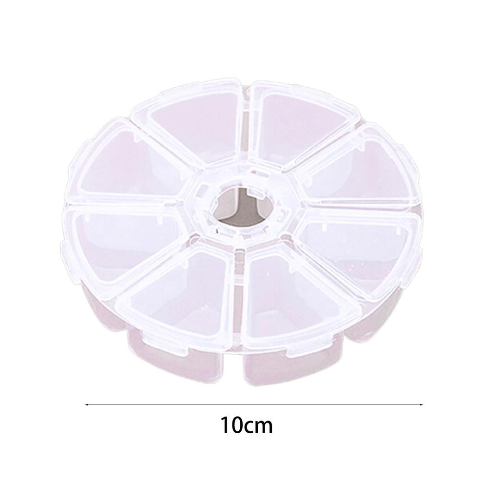 Круглый медиатор для гитары, ювелирный рыболовный футляр для хранения, аптечка, 8 контейнеров для сеток
