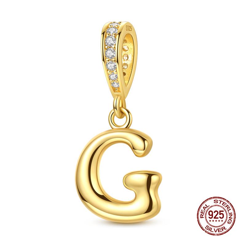 Новинка Оригинальные Шармы Медь 26 Золотых Букв А-Я Шарм-Бусина Подходит для Оригинального Браслета 3 мм для Женщин DIY Модная Бижутерия Подарок