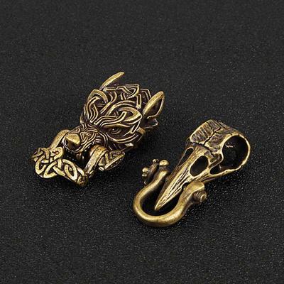 Браслет «сделай сам», аксессуары из паракорда, пряжка, веревка, ремешки из бисера, латунь, ворона, череп, волк для плетения, аксессуары