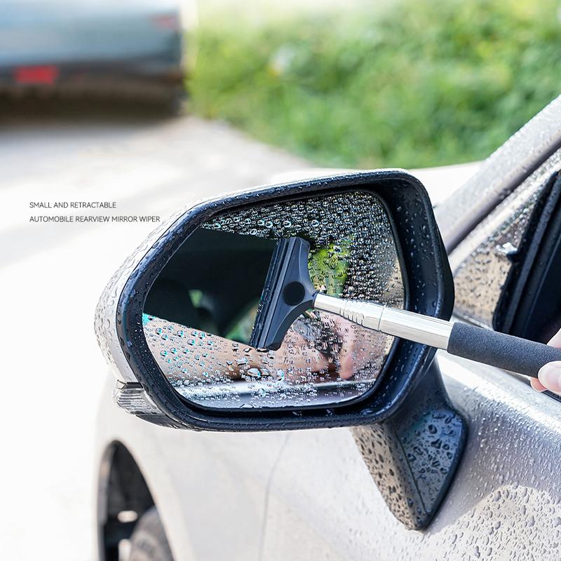 Автомобильное зеркало заднего вида, телескопический автомобильный скребок для зеркал, очиститель автомобиля, чистка автомобиля
