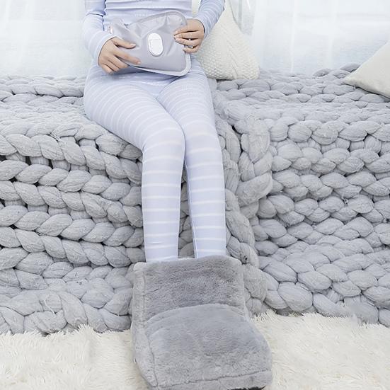 Электрическая грелка для ног Греющая грелка для ног Плюшевая грелка для ног с 3 температурными режимами 3 таймерами