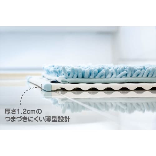Yamazaki Sangyo Sara & Kara Bath Mat Drying Board, Small, White