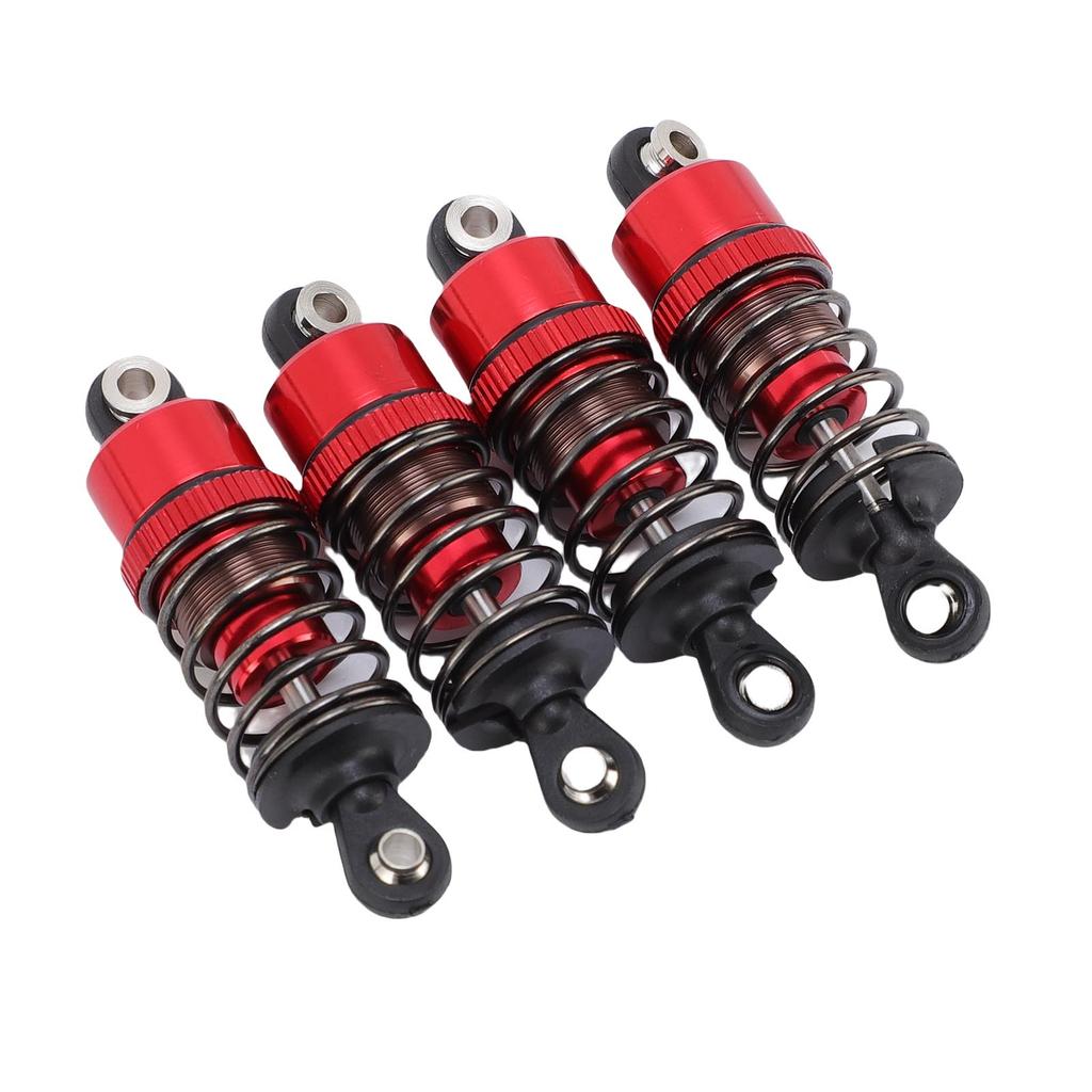4 Pcs RC Car Shock Absorber 52mm Oil Pressure Damping Aluminum Alloy RC Shock Absorber Damper for 1 10 Model Cars Red