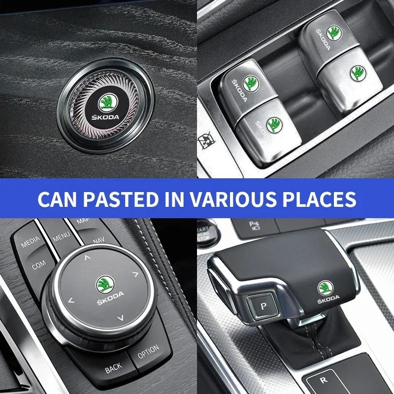 Car Emblem Logo Decorative Stickers Badge Decal Interior Styling For Skoda Fabia Superb Yeti Octavia Rapid Kodiaq Mk3 A4 A6 A7