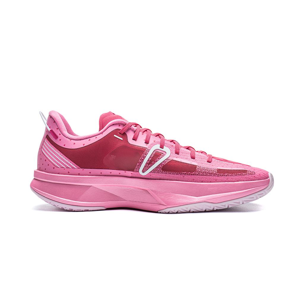 Li Ning ULTRALIGHT Амортизирующие износостойкие низкие мужские баскетбольные кроссовки персиково-розовые ABAW005-27